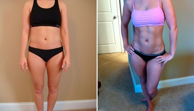 przed i po utracie 10 kg miesięcznie